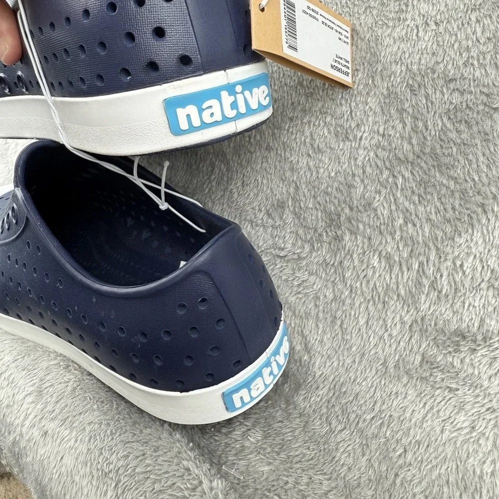 Native Jefferson Unisex Adult Slip On Shoes Womens 9/Mens 7 Navy Blue Casual NWT